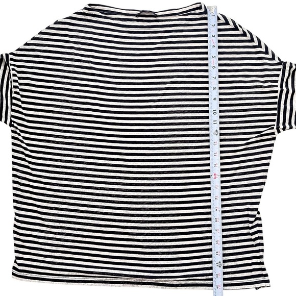 ALLSAINTS - Rita LS Relaxed Fit Striped T-Shirt Slash Neckline Top Size XS - Picture 10 of 11